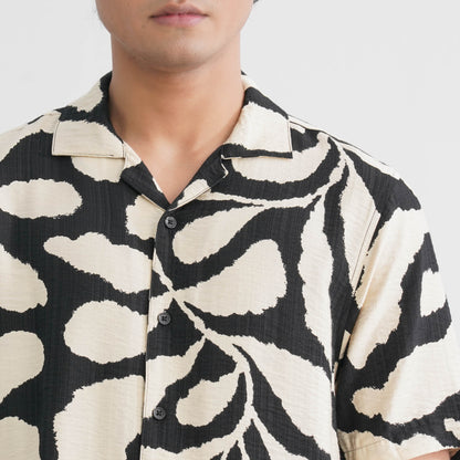 Men’s Black Cream Casual Shirt