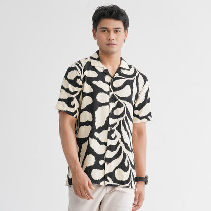 Men’s Black Cream Casual Shirt