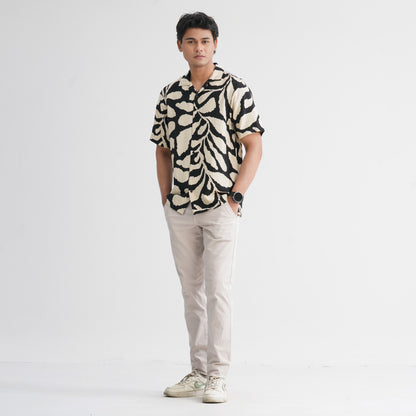 Men’s Black Cream Casual Shirt