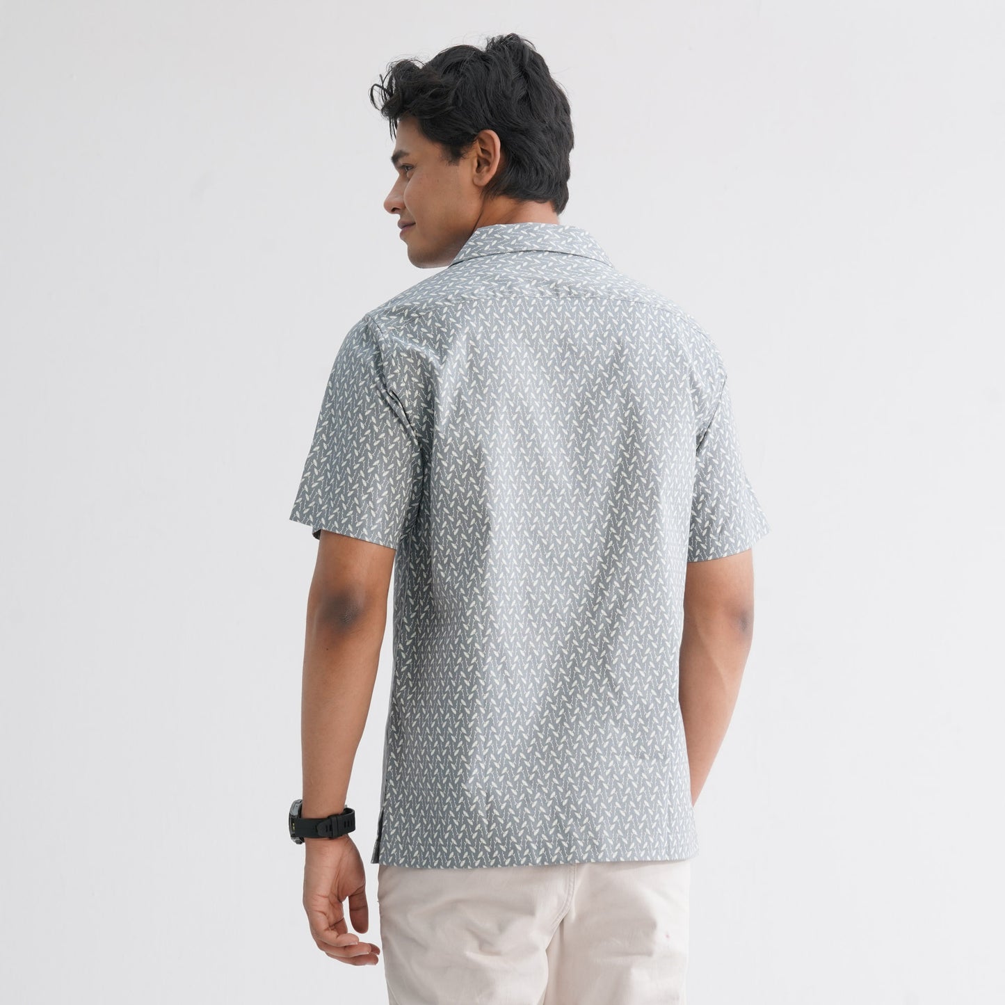 Men’s Light Ash Blended Casual Shirt