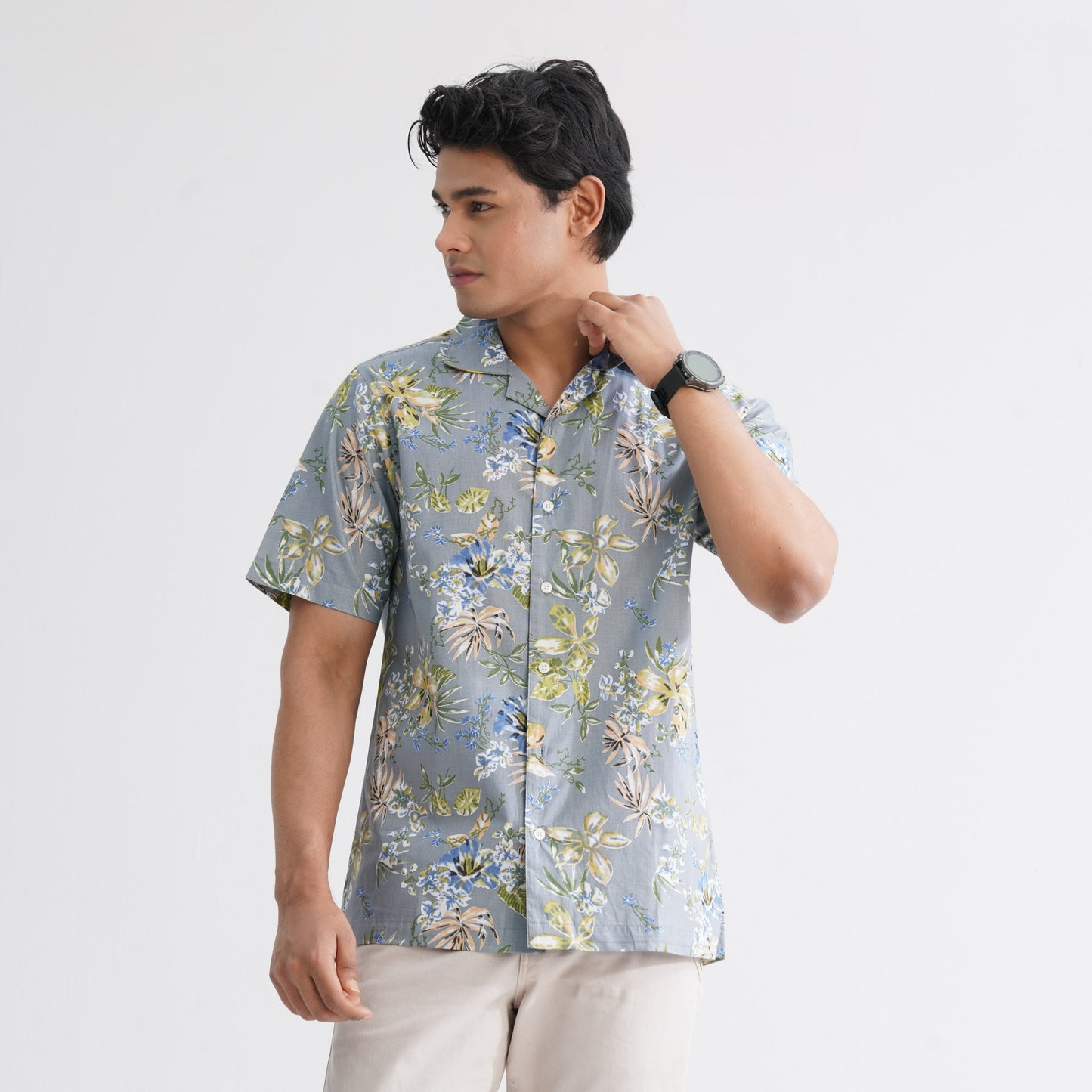 Men’s Ash Blended Casual Shirt