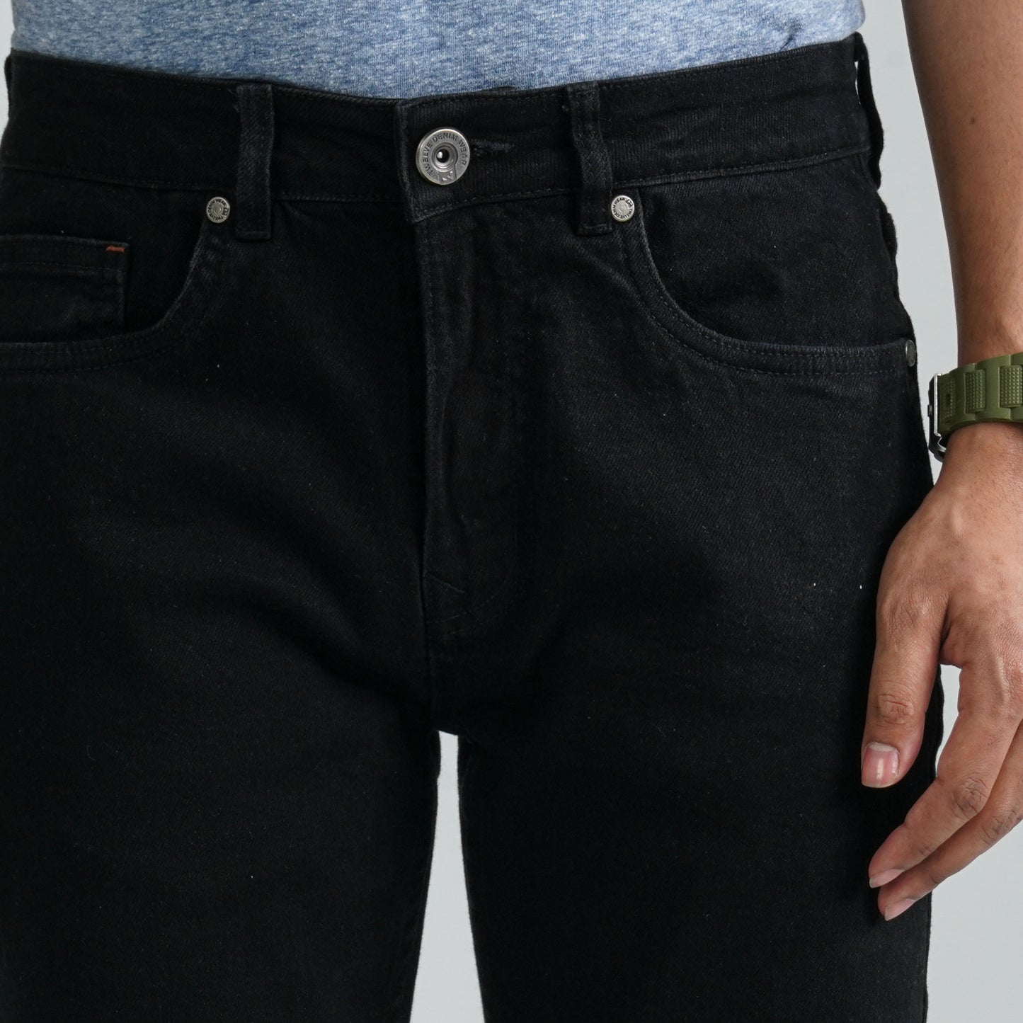 Men's Black Denim Pant