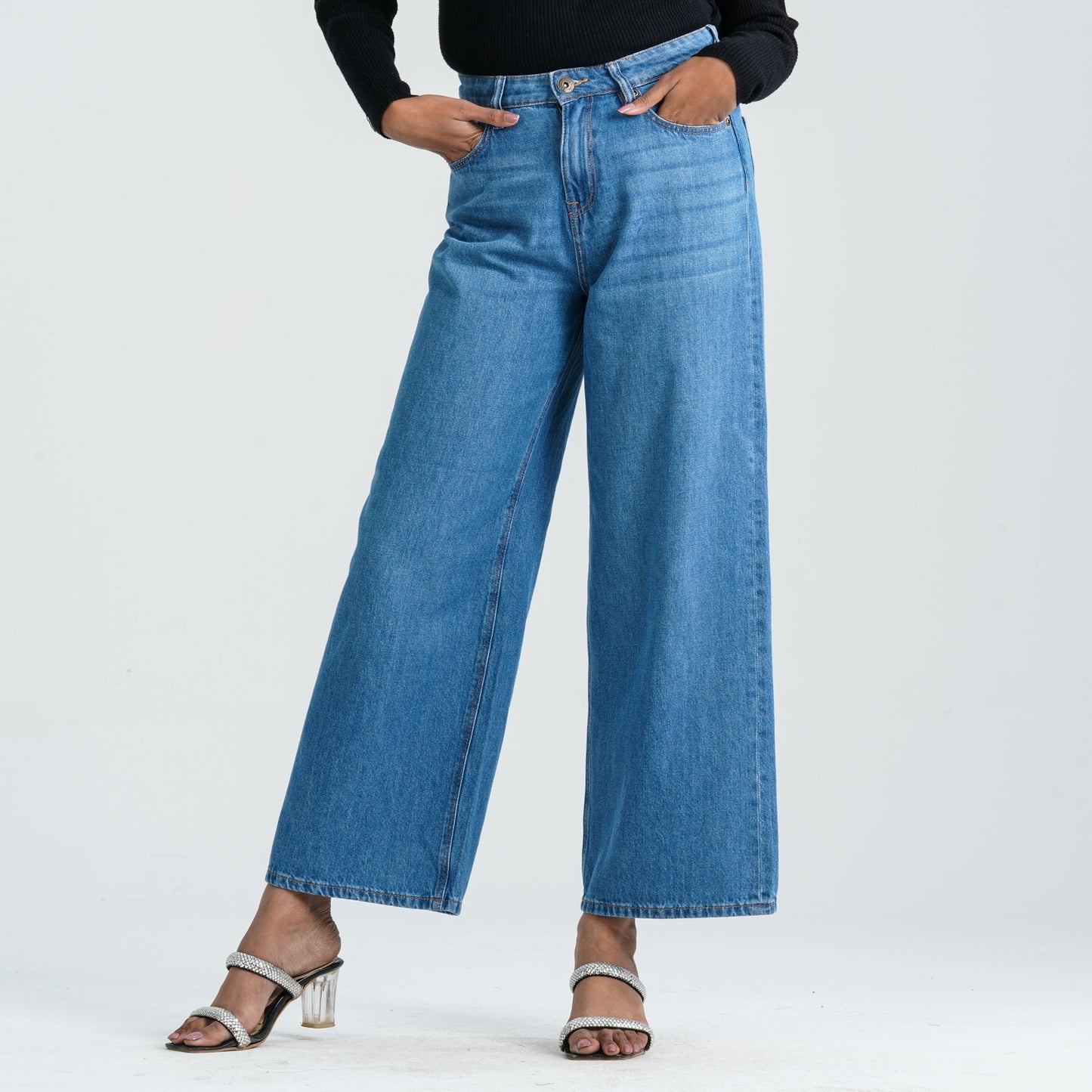 Women's Denim Wide Leg Pant