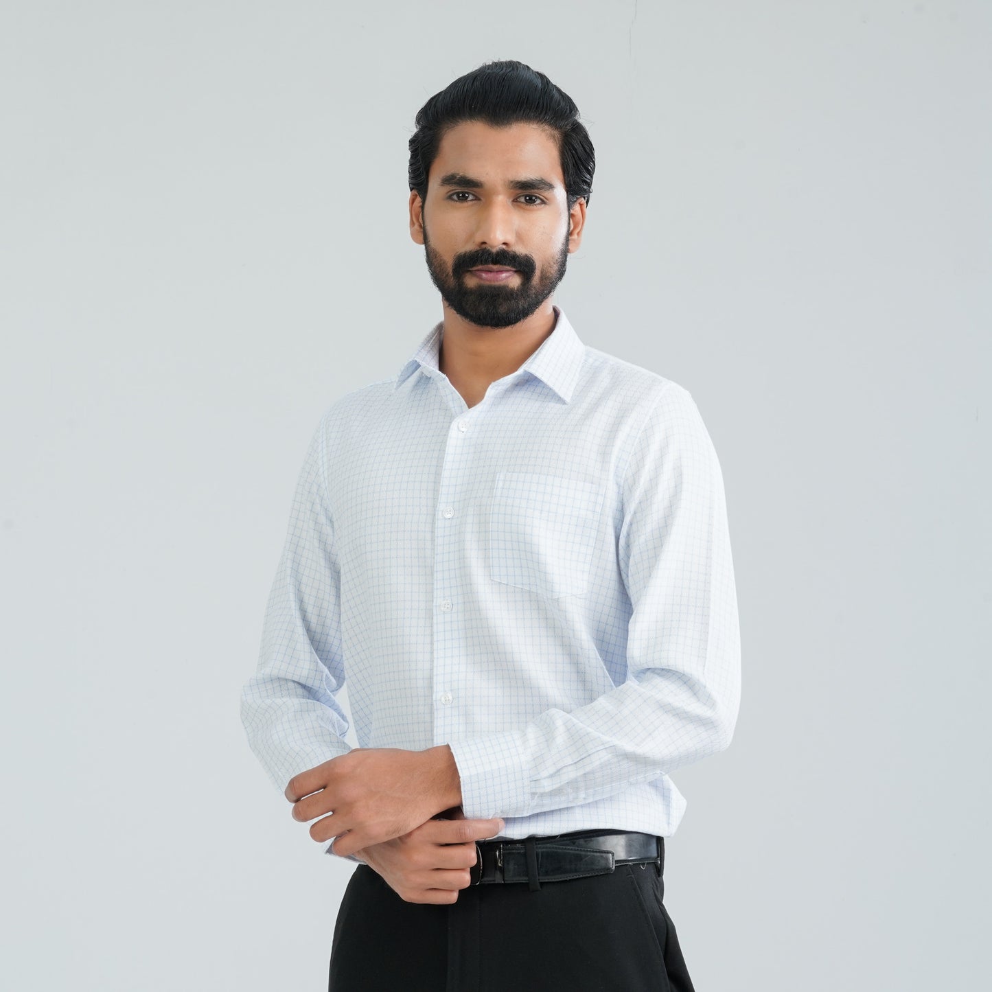 Men’s White Cotton Formal Shirt