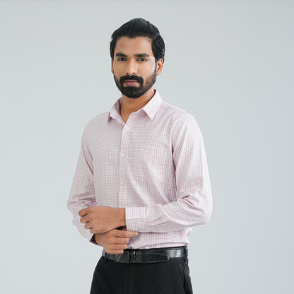 Men’s Pink Cotton Formal Shirt