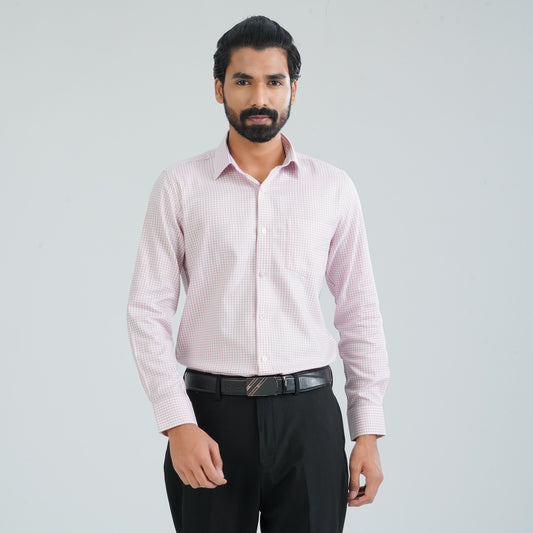 Men’s Pink Cotton Formal Shirt
