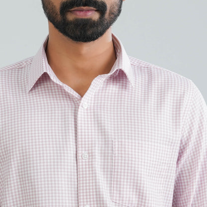 Men’s Pink Cotton Formal Shirt