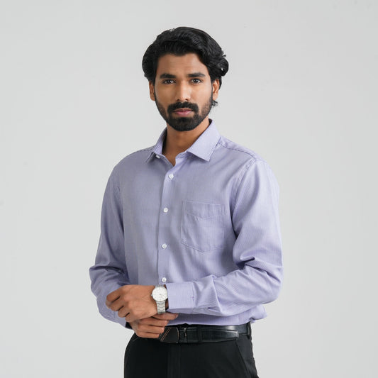 Men’s Blue Cotton Formal Shirt
