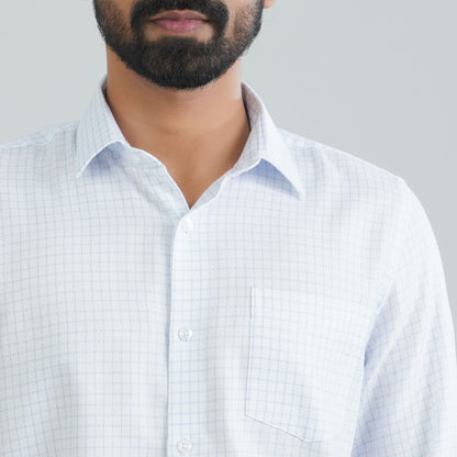 Men’s White Cotton Formal Shirt