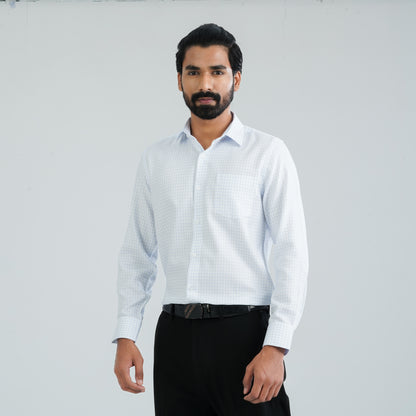 Men’s White Cotton Formal Shirt