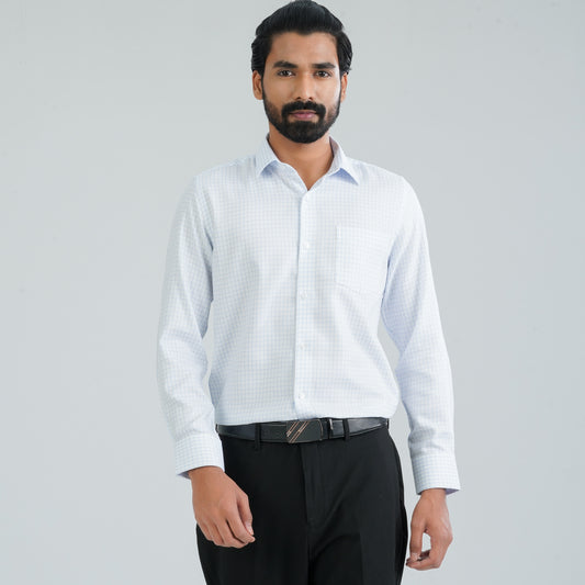Men’s White Cotton Formal Shirt
