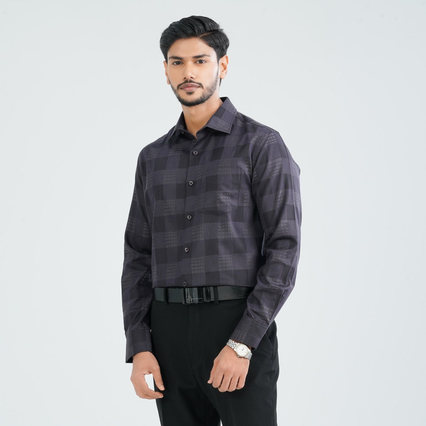 Men’s Black Cotton Formal Shirt