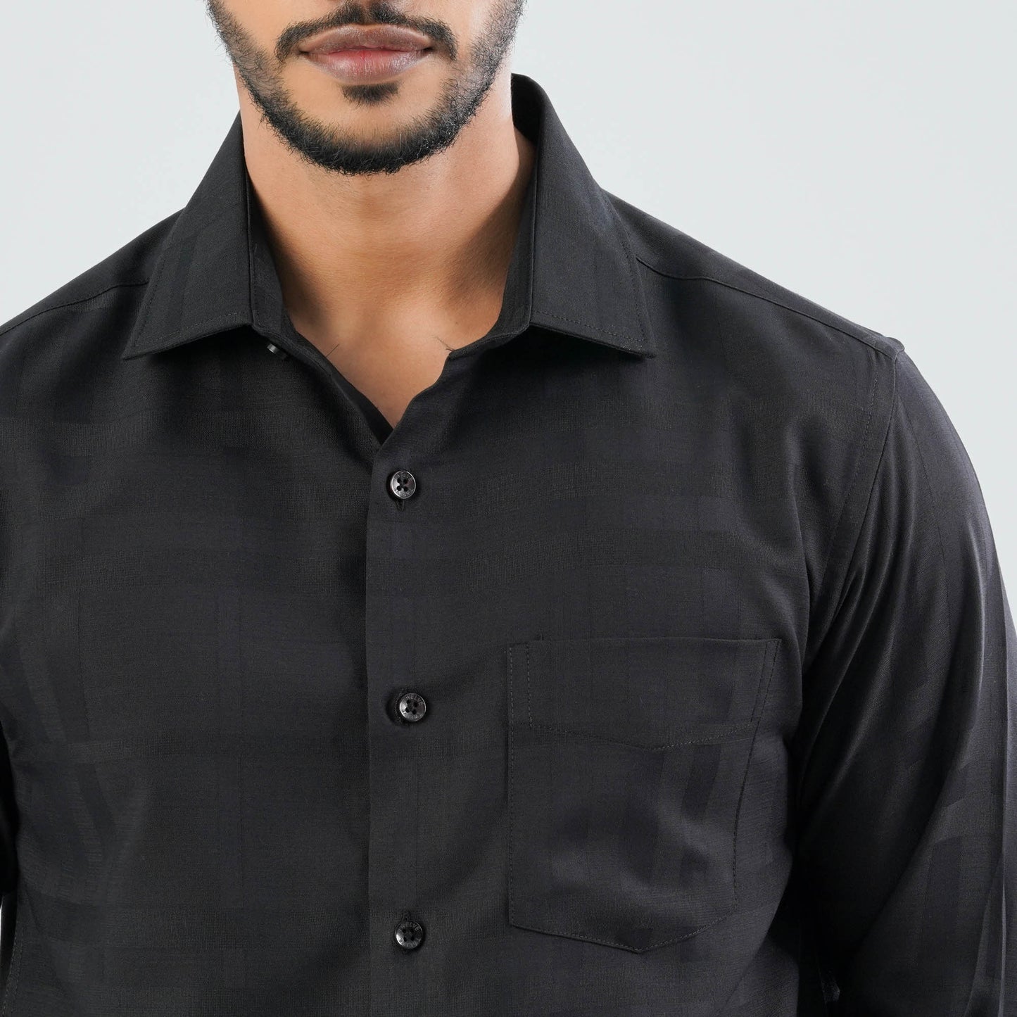 Men’s Black Cotton Formal Shirt