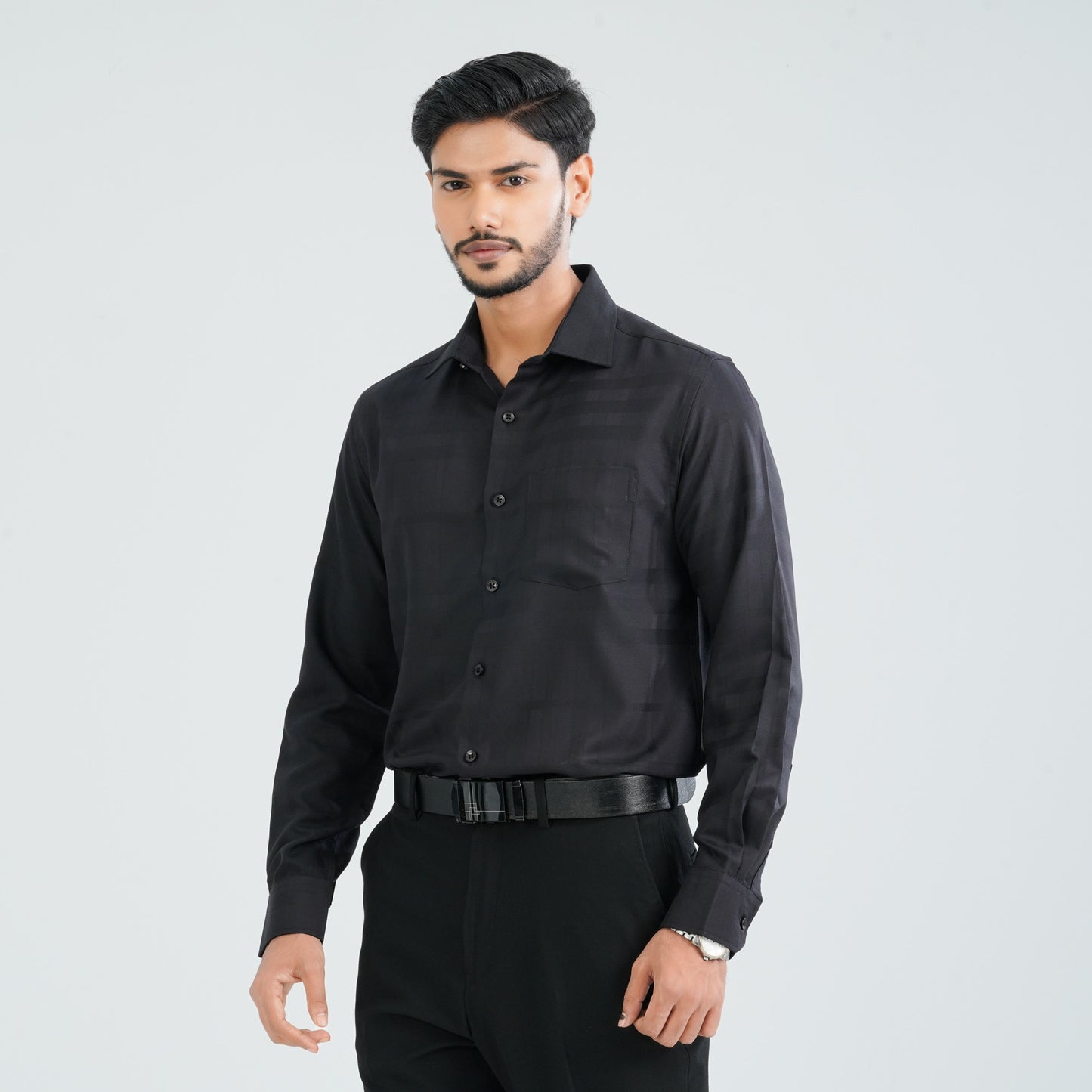 Men’s Black Cotton Formal Shirt