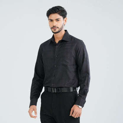 Men’s Black Cotton Formal Shirt