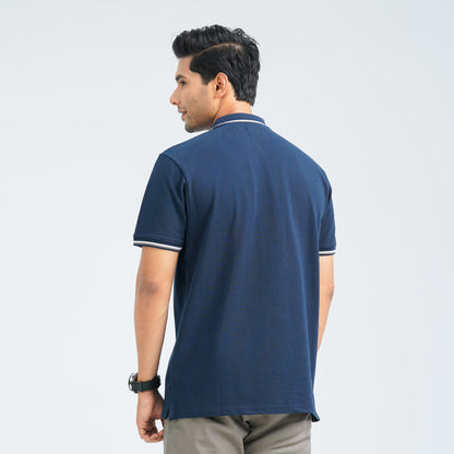 Men's Navy Cotton Polo