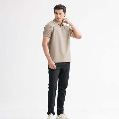 Mens Khaki Polo