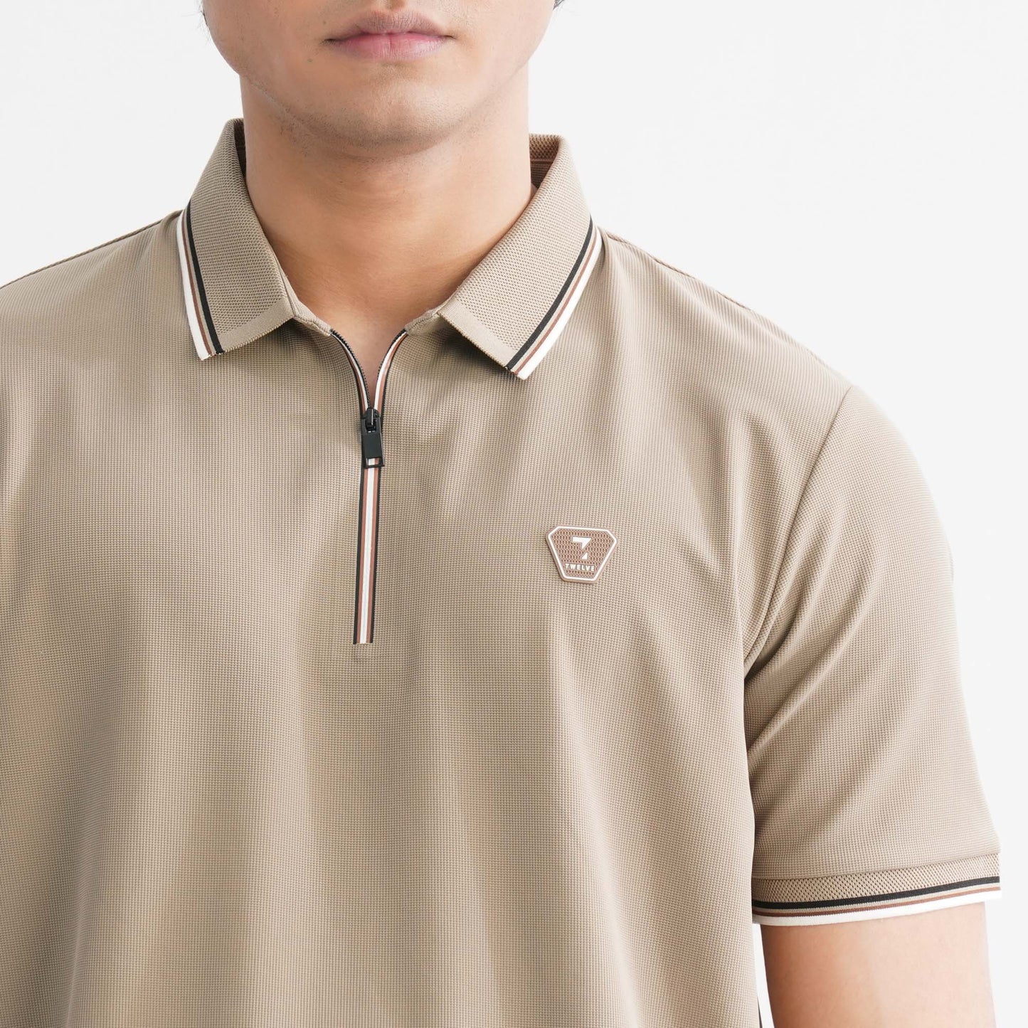 Mens Khaki Polo