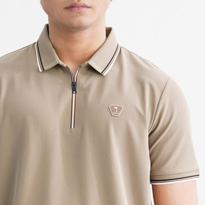 Mens Khaki Polo