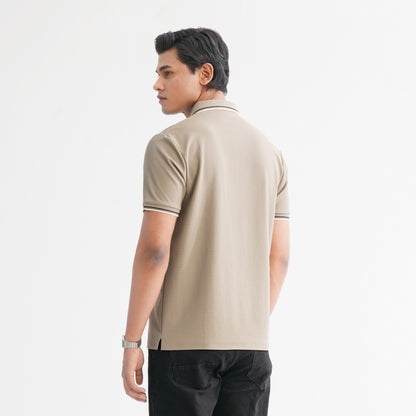 Mens Khaki Polo