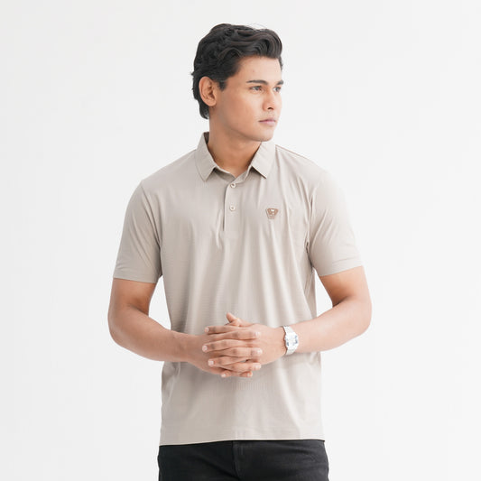Men’s Beige Seamless Polo