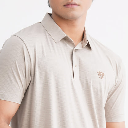 Men’s Beige Seamless Polo