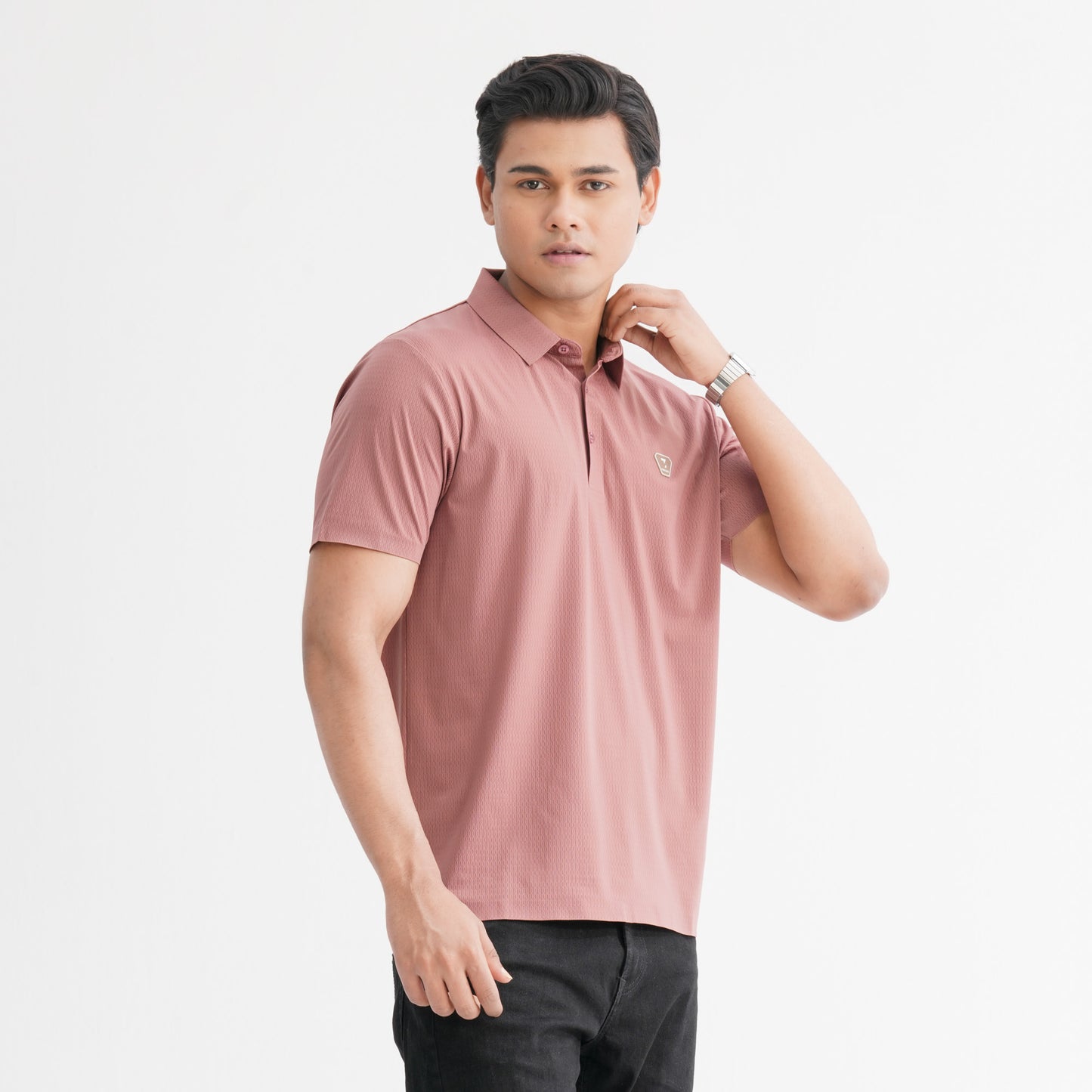 Men’s Pink Seamless Polo