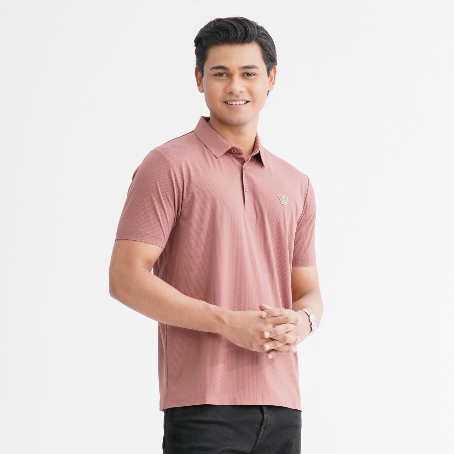 Men’s Pink Seamless Polo