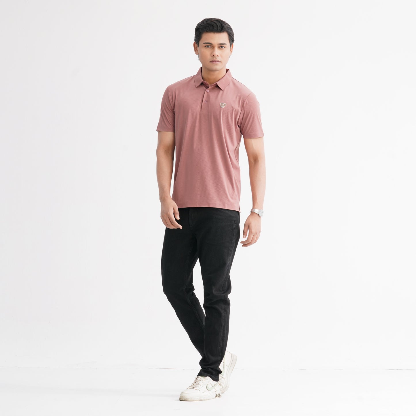 Men’s Pink Seamless Polo