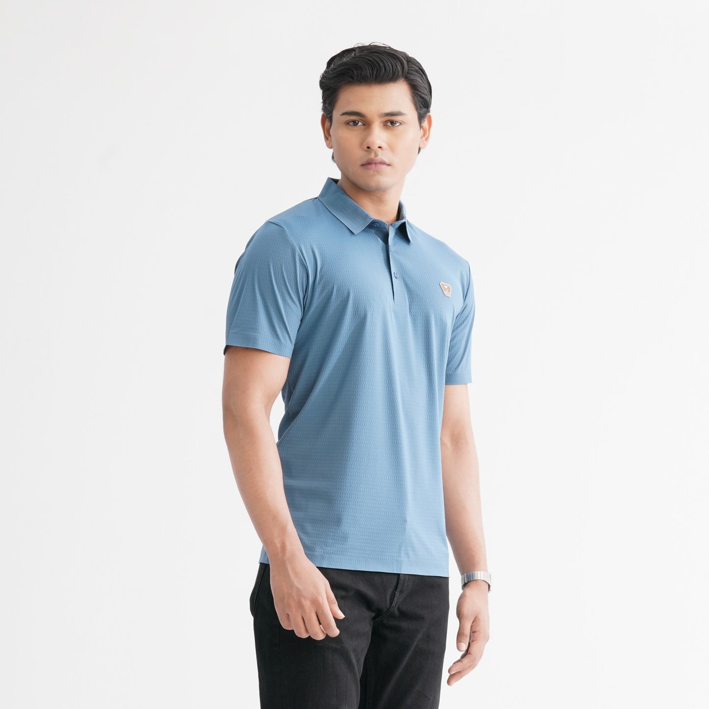 Men’s Teal Seamless Polo