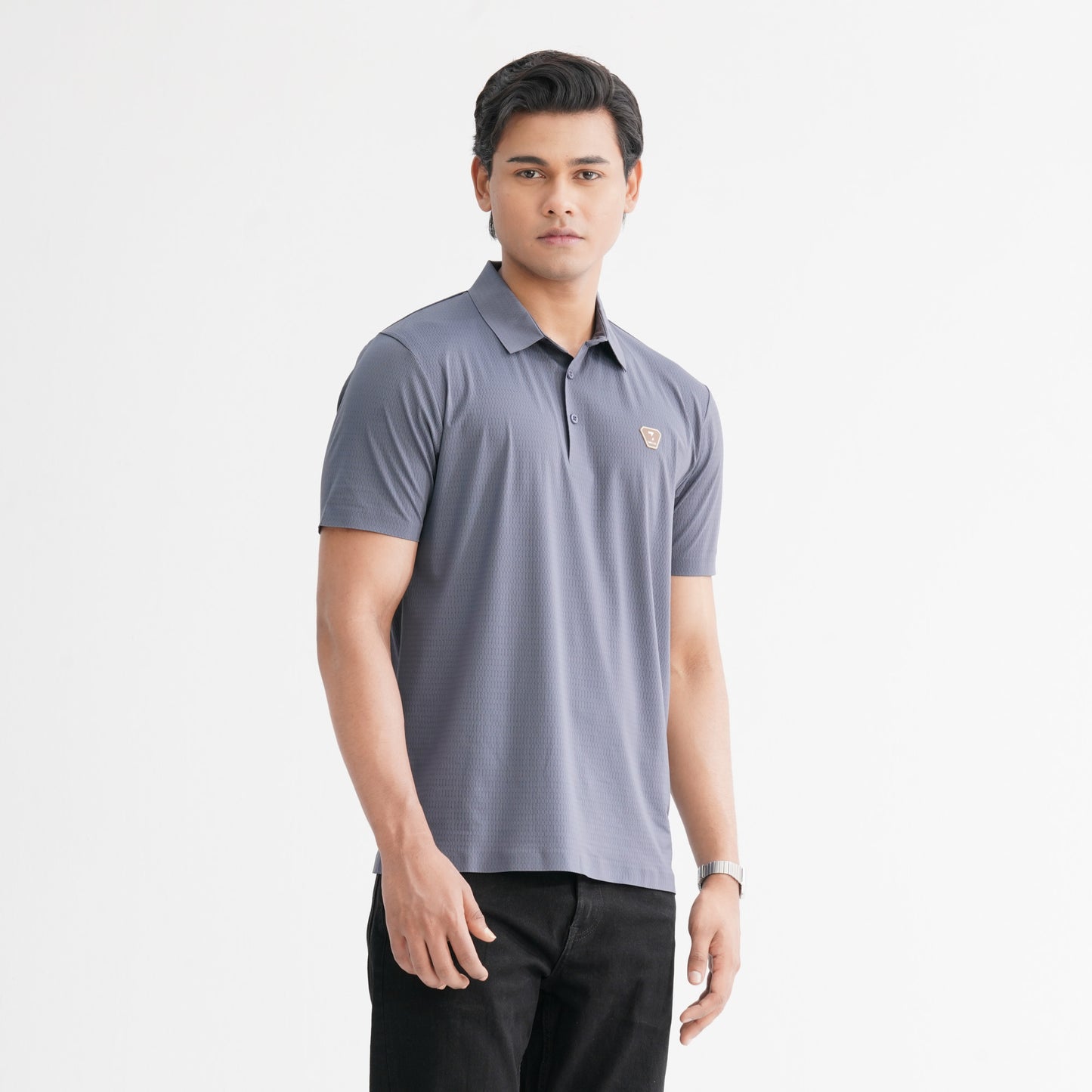 Men’s Grey Seamless Polo
