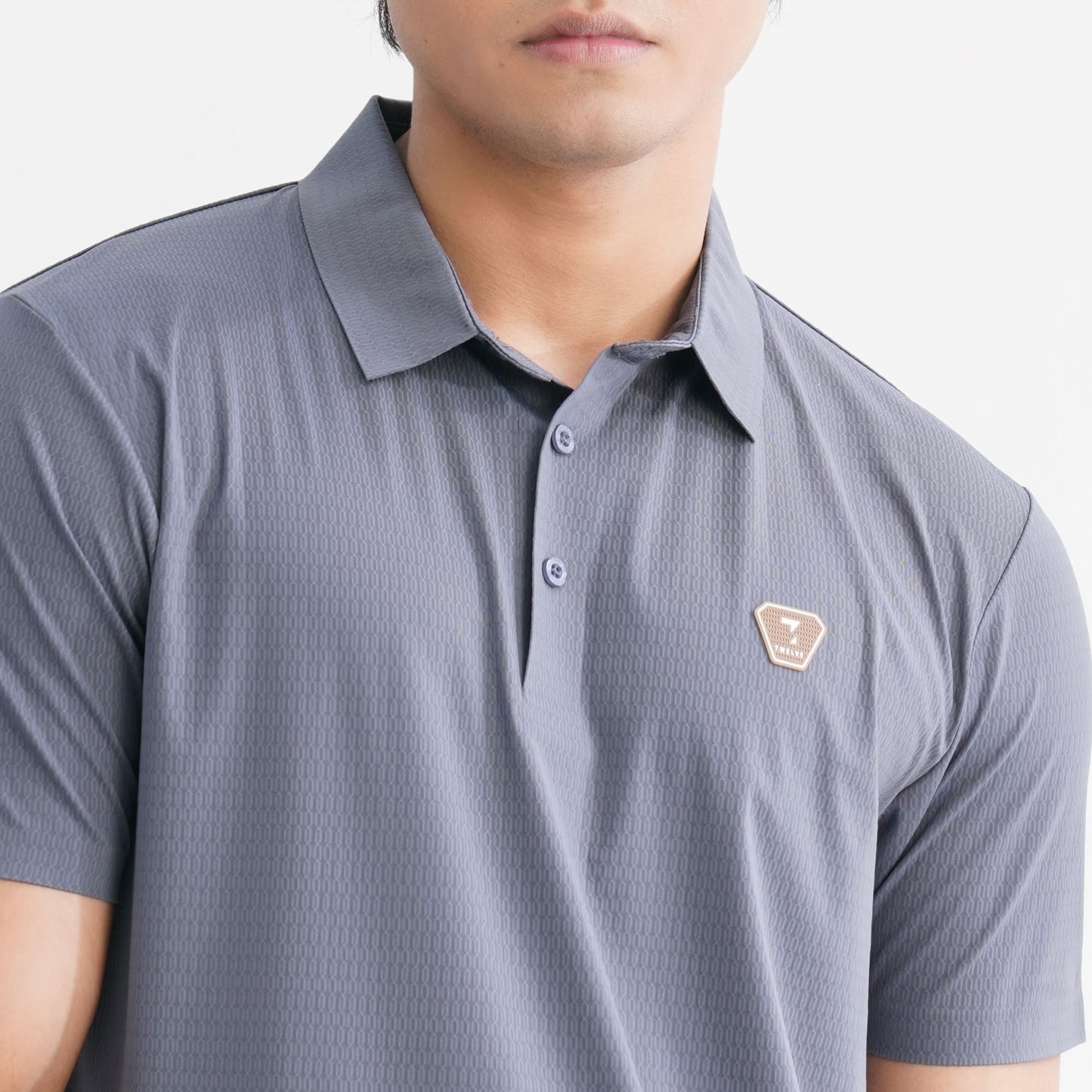 Men’s Grey Seamless Polo