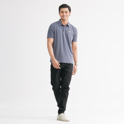 Men’s Grey Seamless Polo