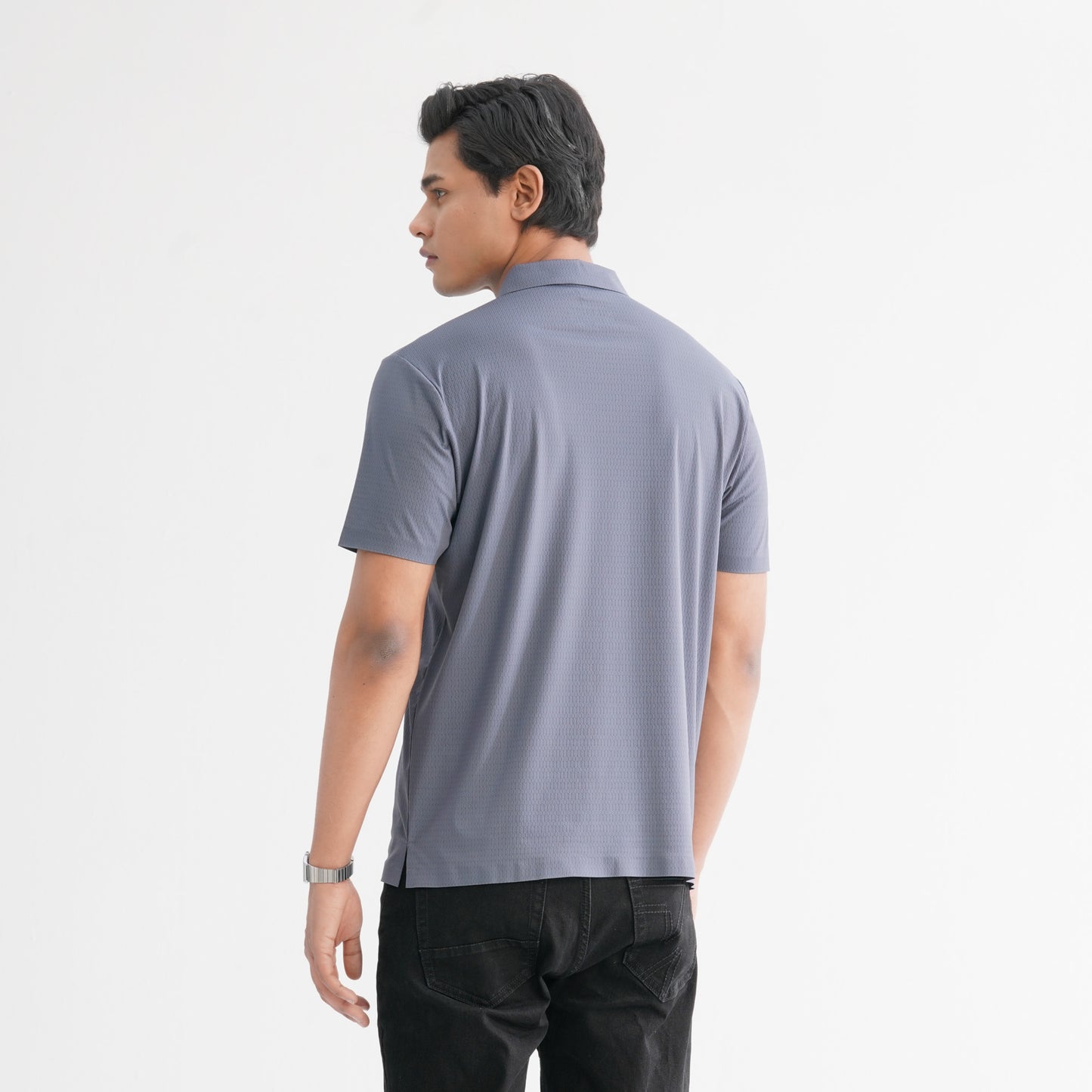 Men’s Grey Seamless Polo