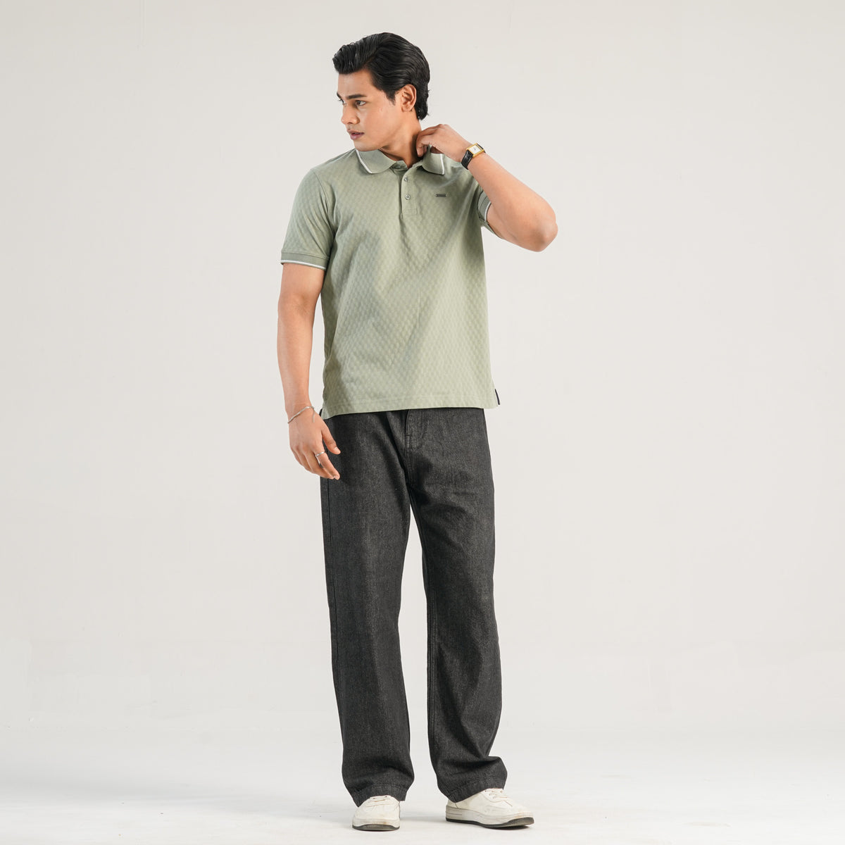 Mens Olive Polo