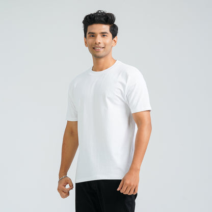 Men's White Cotton T-Shirt