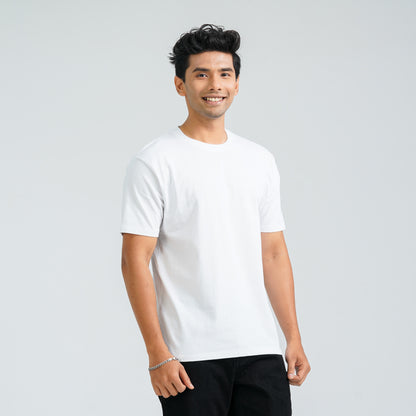 Men's White Cotton T-Shirt
