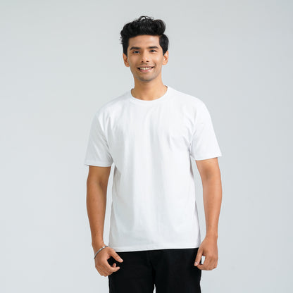 Men's White Cotton T-Shirt