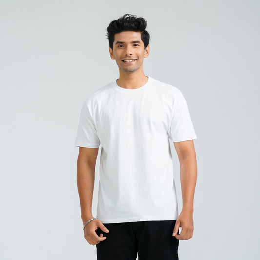 Men's White Cotton T-Shirt