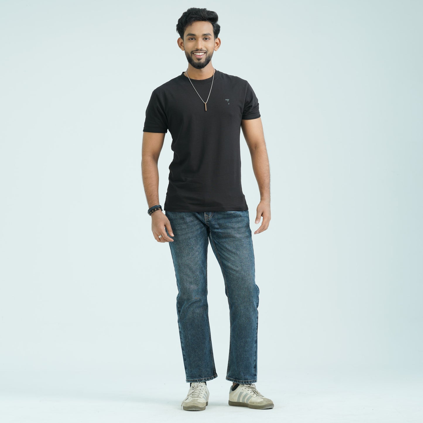 Men's Black Cotton T-Shirt