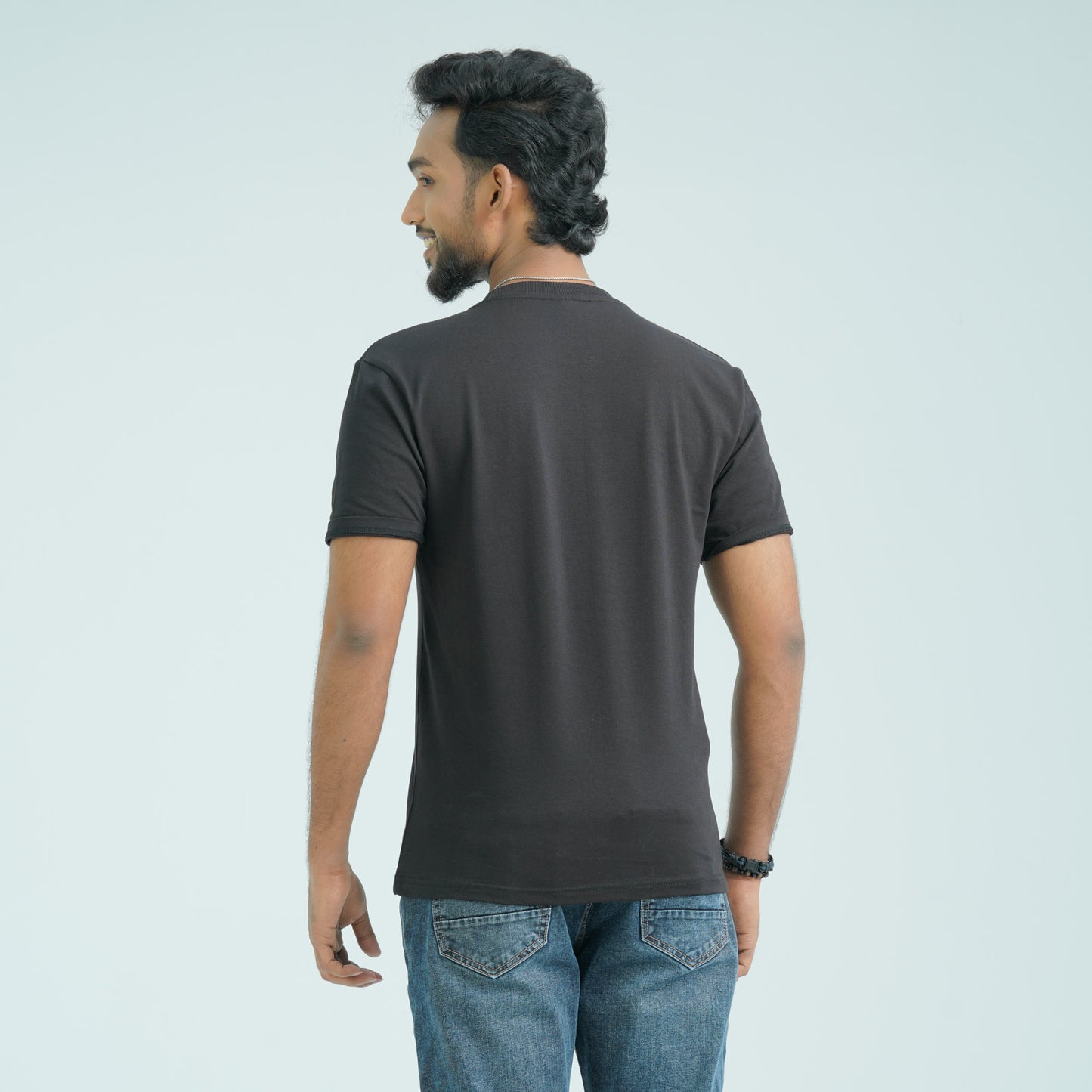 Men's Black Cotton T-Shirt