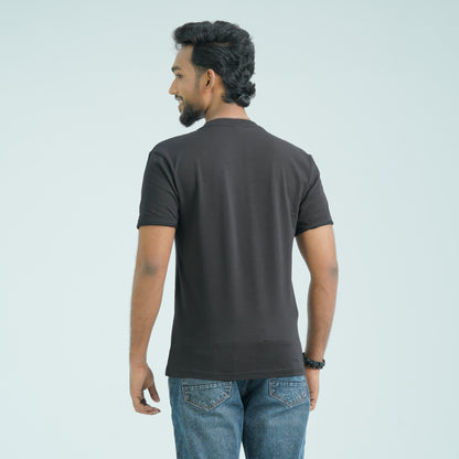 Men's Black Cotton T-Shirt