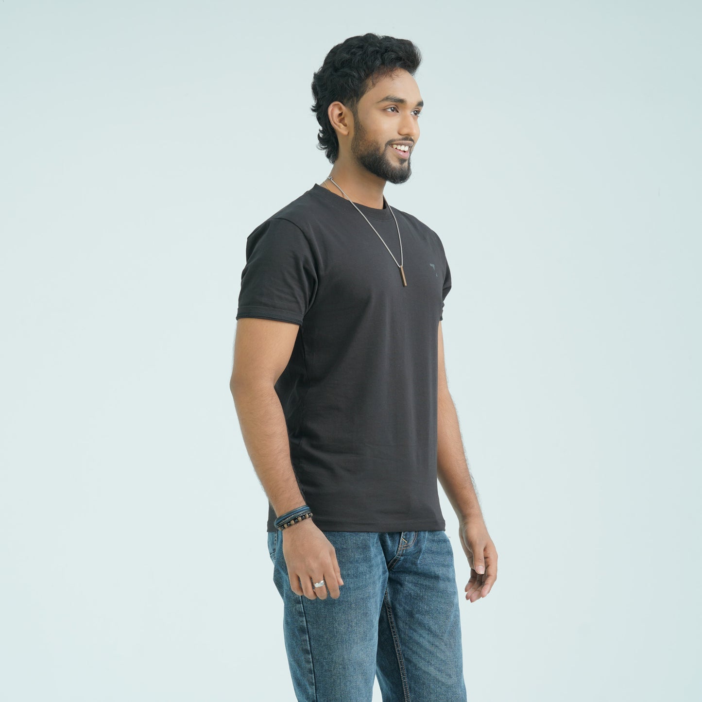 Men's Black Cotton T-Shirt