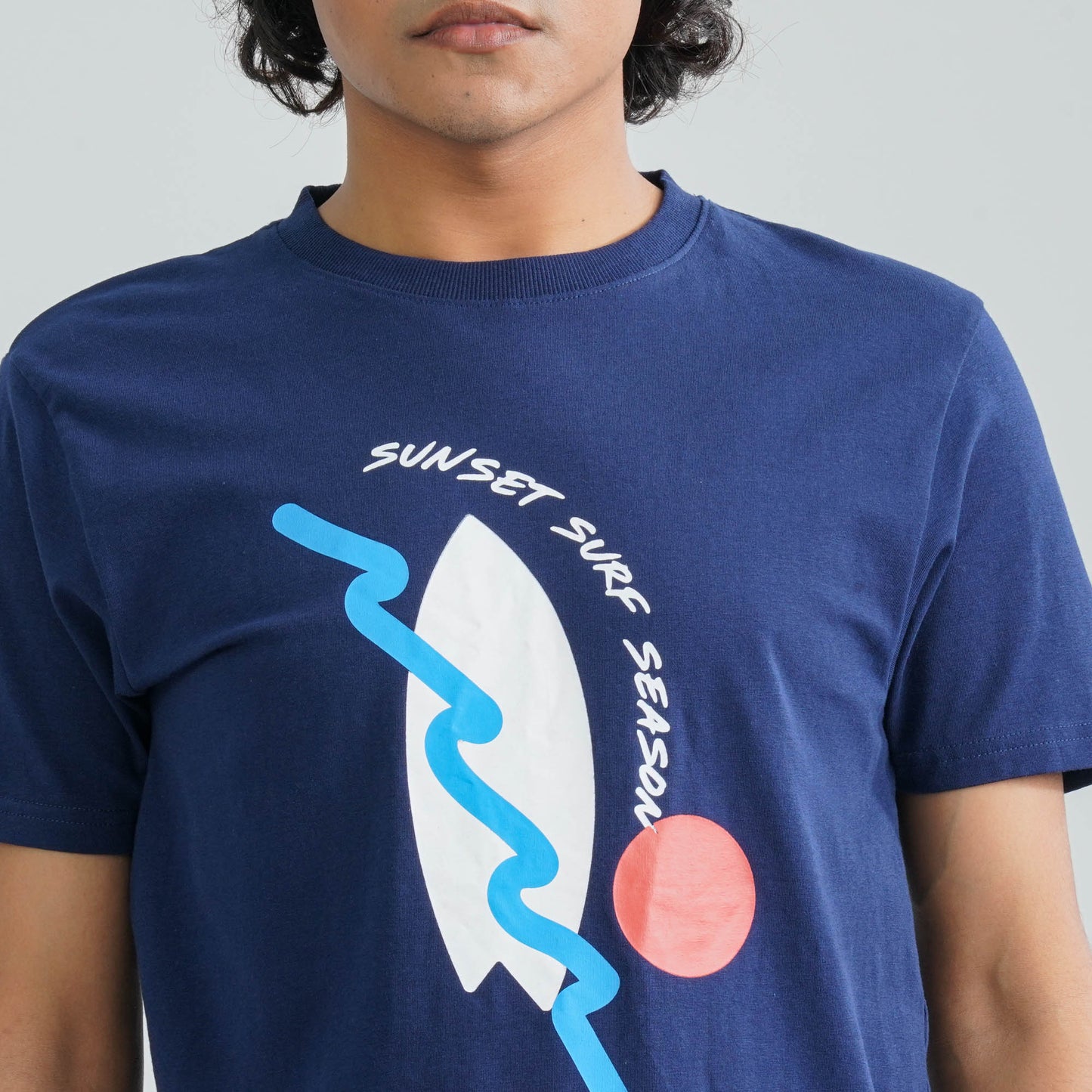 Men’s Blue Cotton T-Shirt