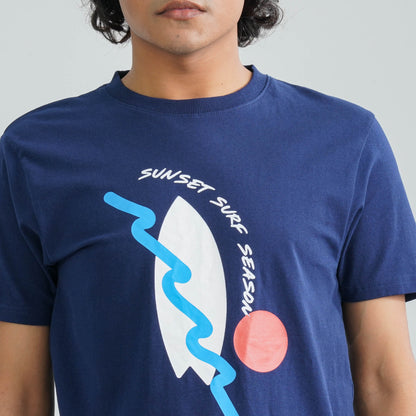 Men’s Blue Cotton T-Shirt
