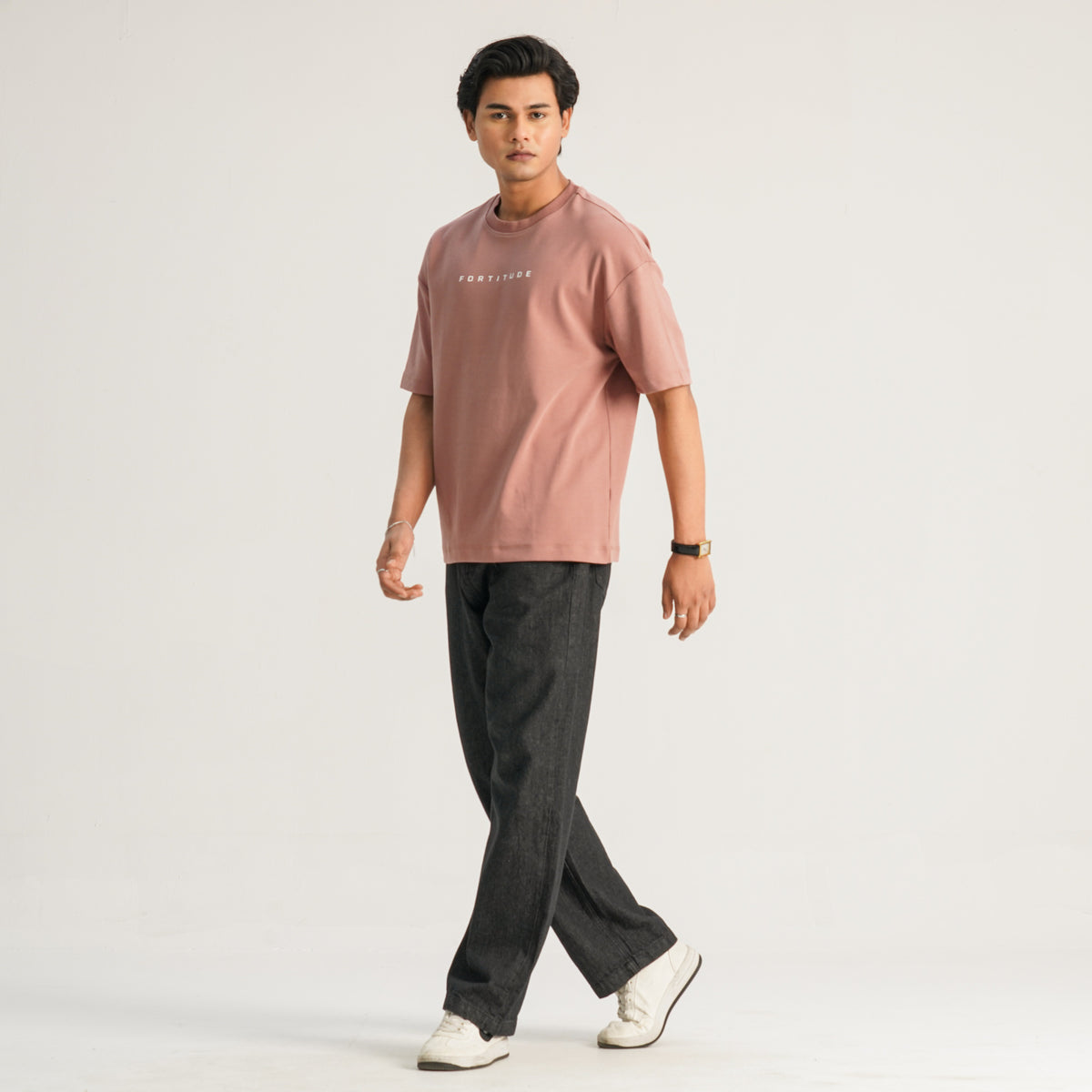 Mens Pink Oversized T-Shirt