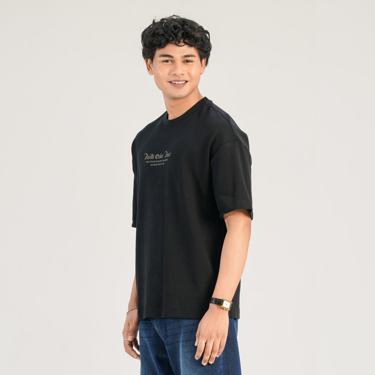 Mens Black Oversized T-Shirt