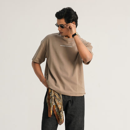 Mens Beige Oversized T-Shirt