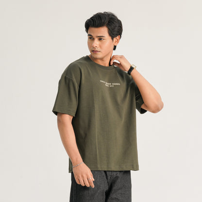 Mens Olive Oversized T-Shirt