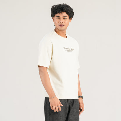 Mens Cream Oversized T-Shirt